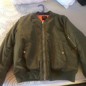 Olive bomber jacket